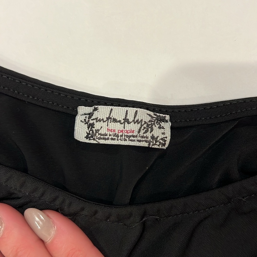 Free People black Intimately One Shoulder Top size small - Picture 3 of 3